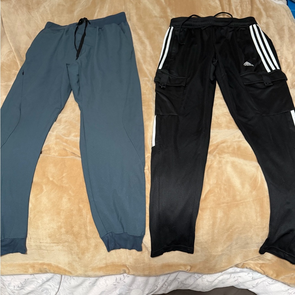 Men’s Adidas Black Track Pants AHA Active Gray Pant Men’s Medium
